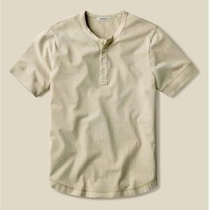 NEVER WORN Buck Mason- Short Sleeve Pima Cotton Henley -Size M